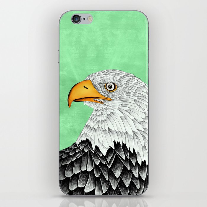 Bald eagle drawing iPhone Skin