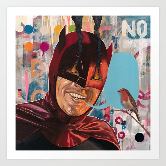 Caped Crusader by Famous When Dead Art Print