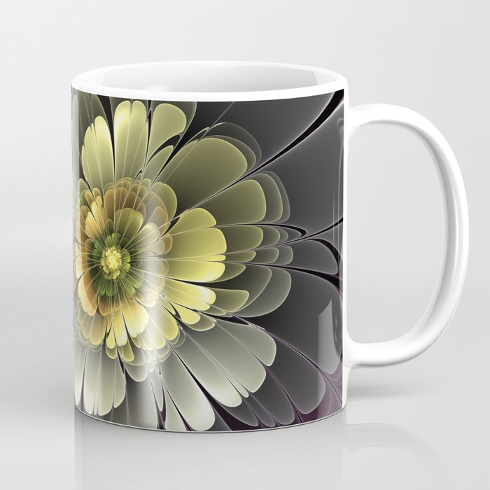 Floral Beauty, Abstract Fantasy Flower Fractal Art Coffee Mug
