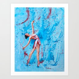 Wishful - Ballerina painting Art Print