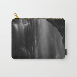 Black and white waterfall long exposure Carry-All Pouch