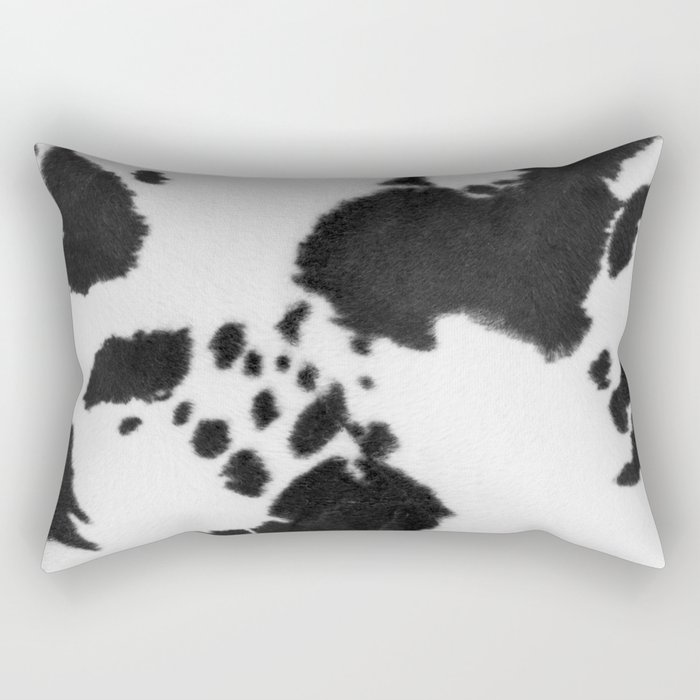 Black And White Howdy Cowhide (xii 2021) Rectangular Pillow