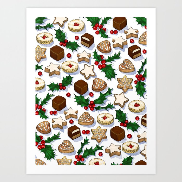 Christmas Treats and Cookies Art Print