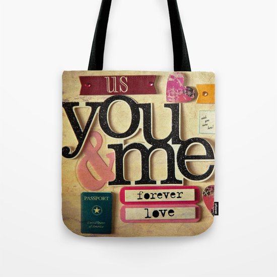 Collage Love - You & Me Tote Bag