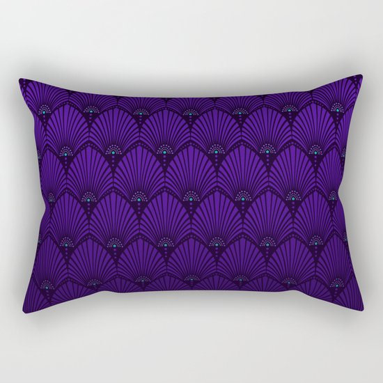 Variations on a Feather II - Raven Wing Rectangular Pillow