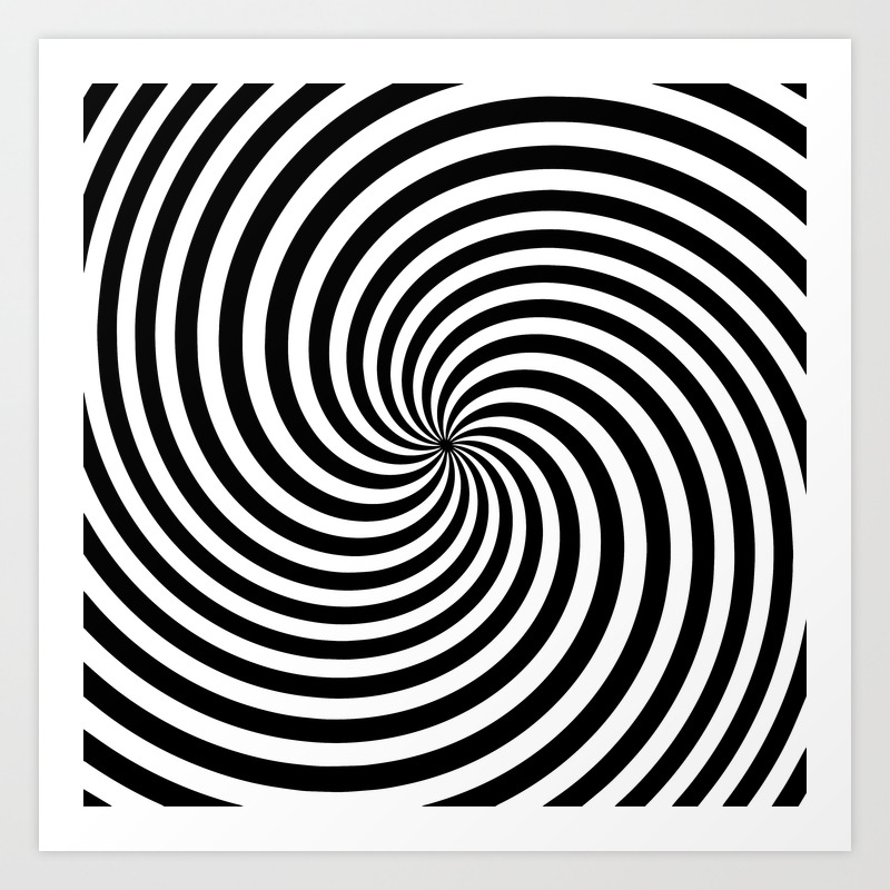 Black And White Op Art Spiral Art Print By Lebensartdesign Society6 Black And White Op Art Spiral Art Print By Lebensartdesign Society6