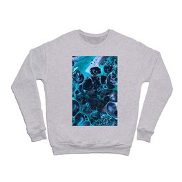 Teal and Bronze Abstract Crewneck Sweatshirt