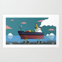 Maman les petits bateaux Art Print