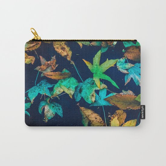 Blue Leaves Carry-All Pouch