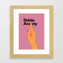 Delete anxiety Framed Art Print