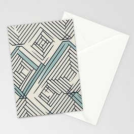 Modern Diamond Line Pattern Stationery Cards