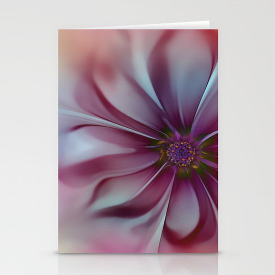 Soft Fractal Flower 2 Stationery Cards