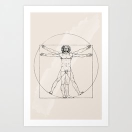 The Vitruvian Man Print, Leonardo da Vinci Art Print