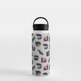 Mid century pattern with abstract blob and shapes Water Bottle