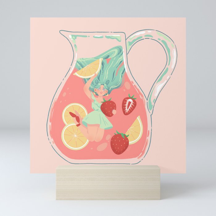 Strawberry Lemonade Mini Art Print