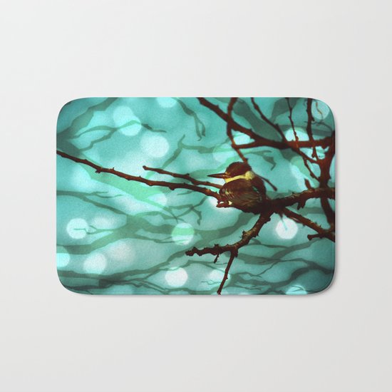 African Bird and Branches Aqua Bath Mat