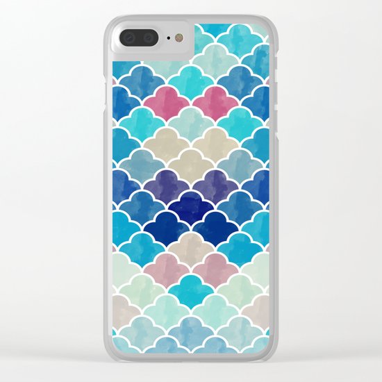 Watercolor Lovely Pattern VVXV Clear iPhone Case