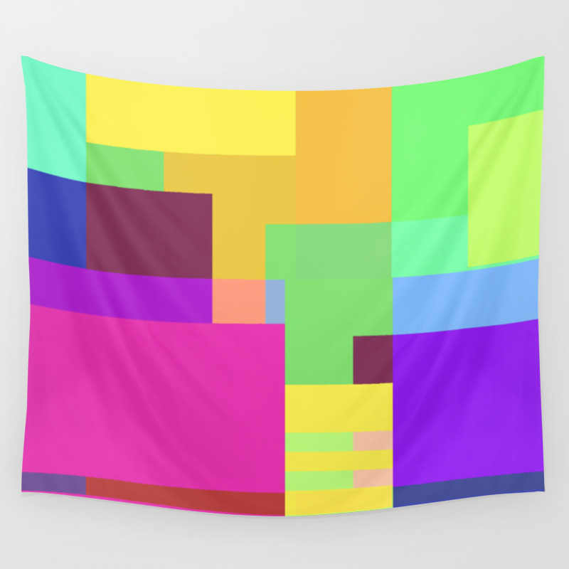 Colorful Retangles 2 Abstract Art Pattern Digitalart Home Decor