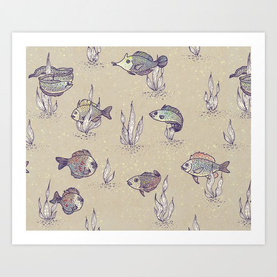 swimming Art Print