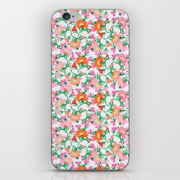 orange white and green evening primrose flower meaning youth and renewal  iPhone Skin