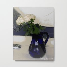 Isaacson Blue Vase Metal Print