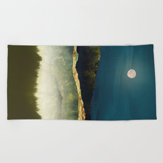 Midnight Moonlight Beach Towel