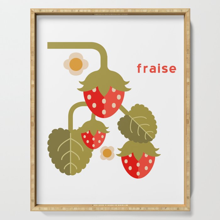 fresh berries-strawberry Serving Tray