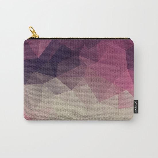 Polygon pattern . Triangles with a texture craquelure . Carry-All Pouch