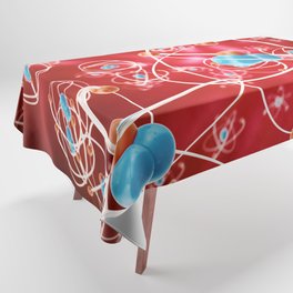 Abstract atom background, Chemistry model of molecule Tablecloth