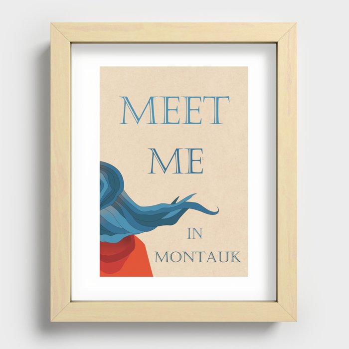 Meet me in montauk Recessed Framed Print