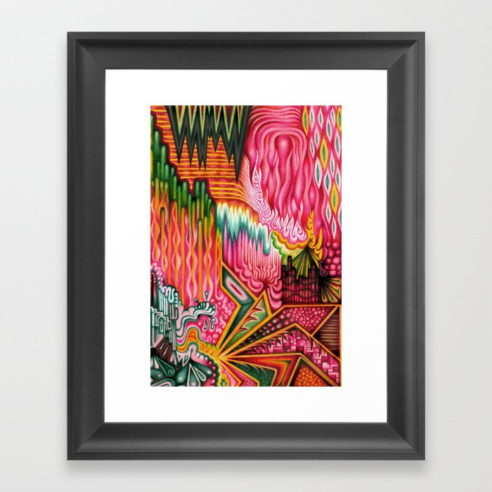 Sunk into a Candy Cave Framed Art Print