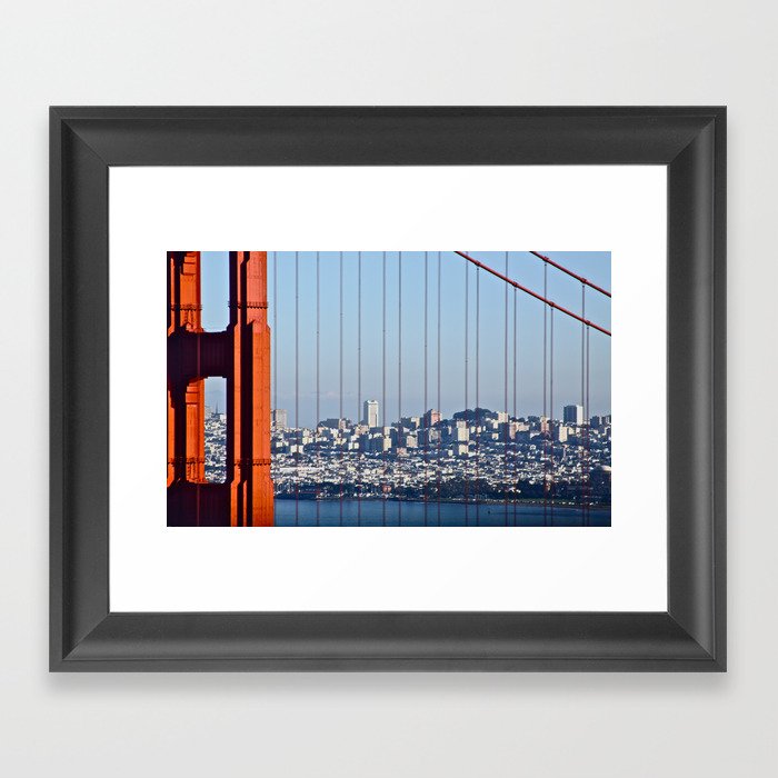 San Francisco through Golden Gate Bridge Framed Art Print