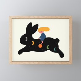 Whimsical Journey - Rabbit Framed Mini Art Print