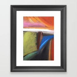 Beautiful modern abstract pastel painting Framed Art Print