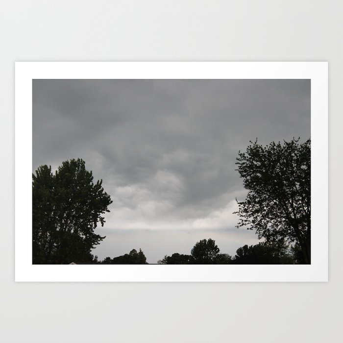 Storm Clouds in the Trees Art Print