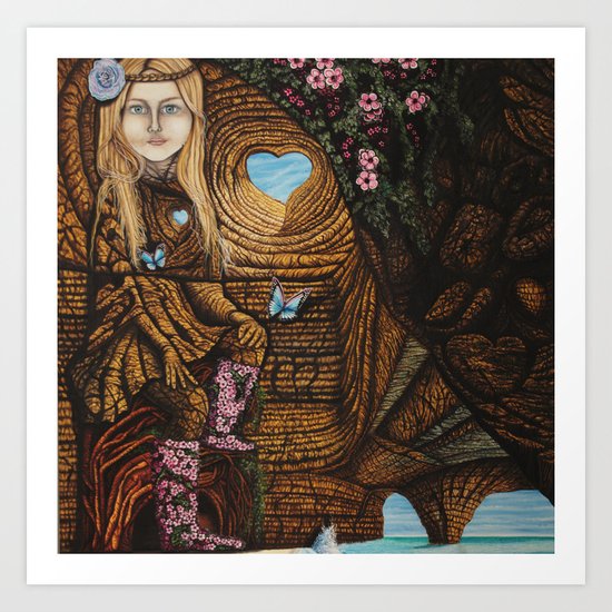 Regarde moi et l'amour suivra Art Print