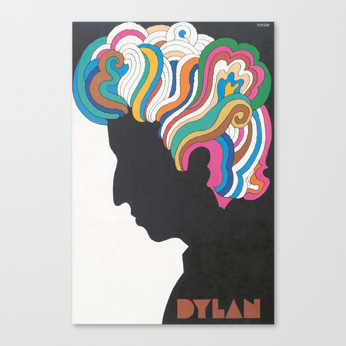 Dylan (1966) by Milton Glaser (1929-2020), American, Modern, Music Poster Canvas Print