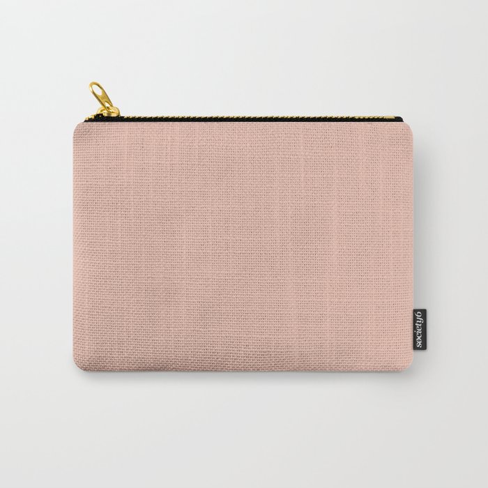 Basic Blush Solid Color Block Carry-All Pouch