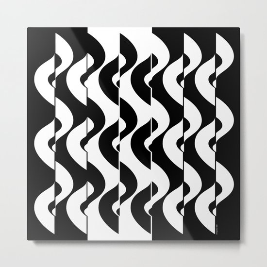 OpArt Waves Metal Print