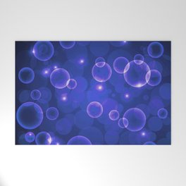 BUBBLES IN DARK BLUE. Welcome Mat