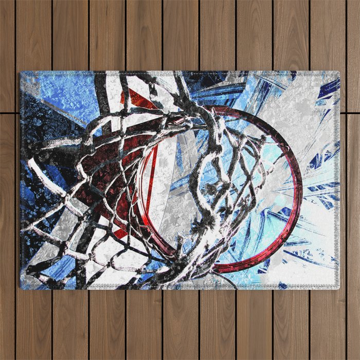 Basketball art swoosh 54: basketball artist-takumipark Outdoor Rug