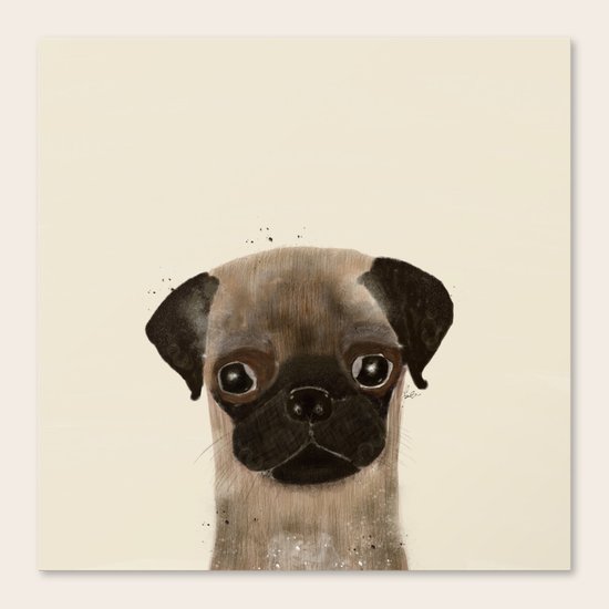 little pug Canvas Print