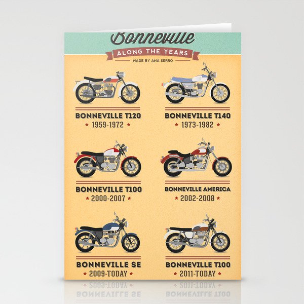 Bonneville Along the Years Stationery Cards