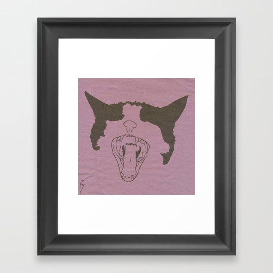 Cat Attack Framed Art Print