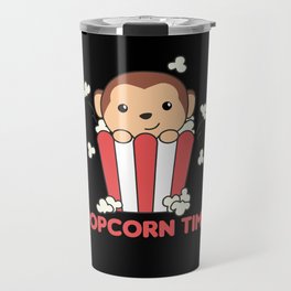 Monkey Popcorn Time Funny Animals In Fast Food Travel Mug