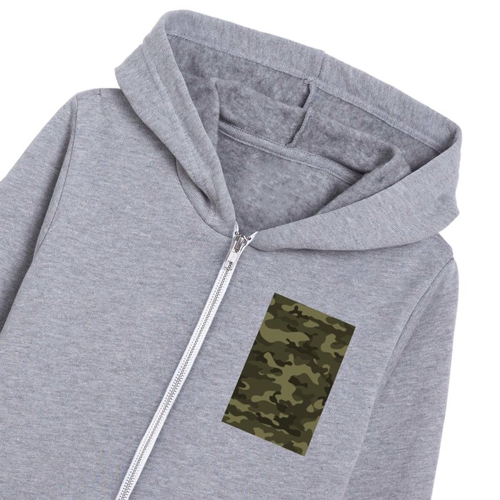 vintage military camouflage Kids Zip Hoodie