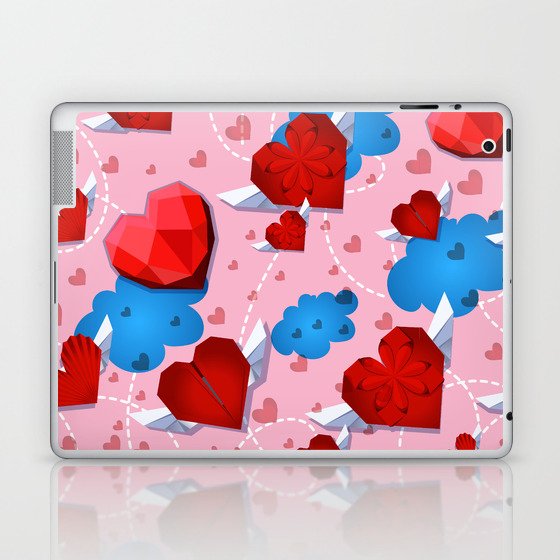 Hearts pattern for textile or wallpaper Laptop & iPad Skin