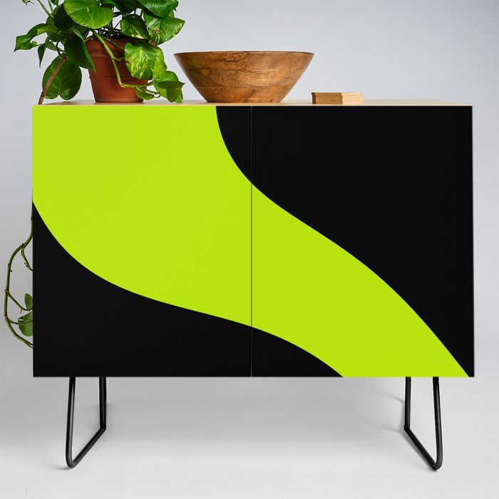 Simple Waves - Lime Green Credenza