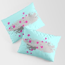 Decorative Elegant Brushstroke Pink With Gray Pillow Sham