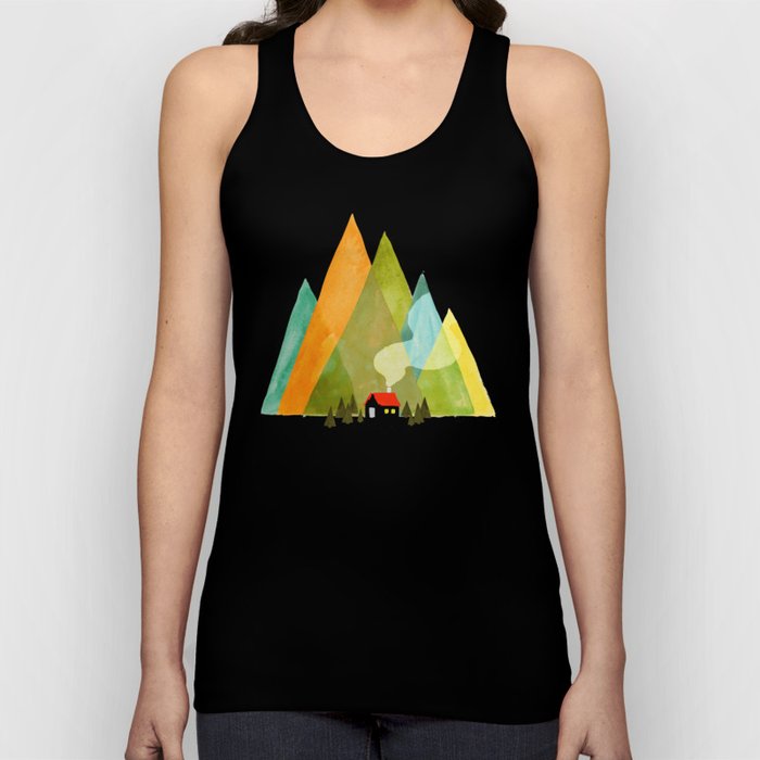 House at the foot of the mountains Tank Top
